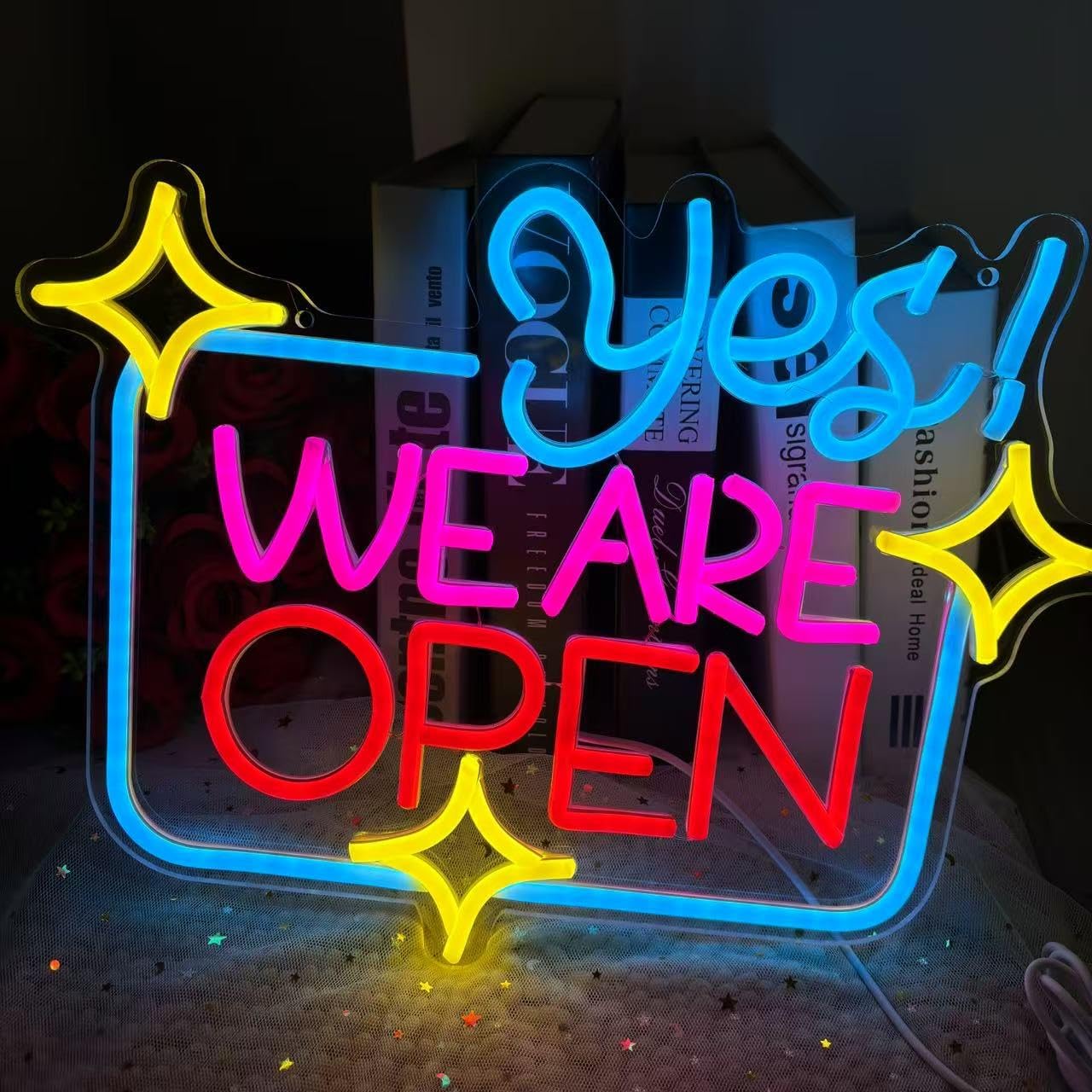 Yes We Are Open Neon Sign Open Sign Come In Were Funny Open Closed Sign